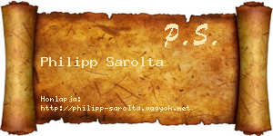 Philipp Sarolta névjegykártya