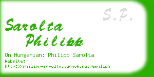 sarolta philipp business card